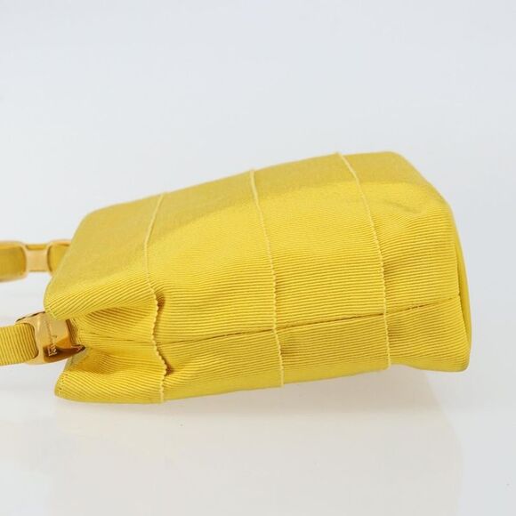 Salvatore Ferragamo Vala Handbag Nylon Yellow Nylon Handbag (Pre-Owned) - Picture 4 of 16